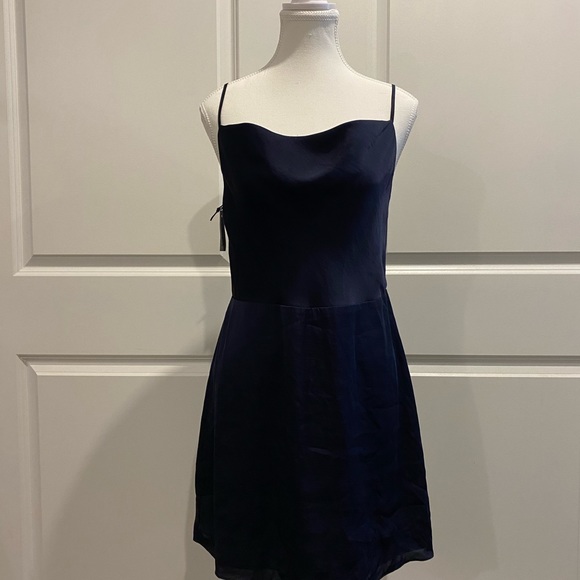 🤡BOGO🤡 NWT Spencer SUNDAY BEST Pure Indigo Satin Strapped Dress - Womens 10 - Picture 12 of 12